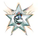 Mario getting star tattoo design idea