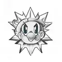 Mario getting star tattoo design idea