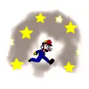 Super Mario getting a star tattoo design idea