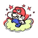 Super Mario getting a star tattoo design idea