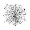 Spider Web with leaves tattoo design idea