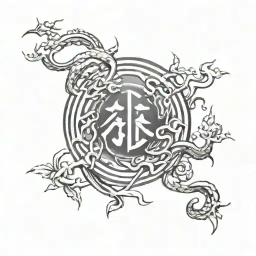 Chinese symbol for earth element tattoo design idea