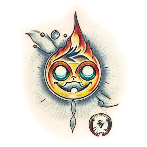 calcifer tattoo design idea