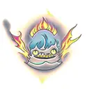 calcifer tattoo design idea