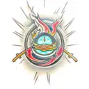 calcifer tattoo design idea