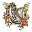 rollercoaster  tattoo design idea