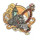 rollercoaster  tattoo design idea