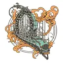 rollercoaster  tattoo design idea