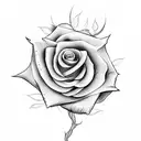 withered rose tattoo design idea