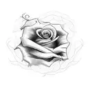 withered rose tattoo design idea