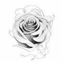 withered rose tattoo design idea