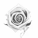 withered rose tattoo design idea