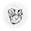 cat paw tattoo design idea