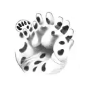 cat paw tattoo design idea