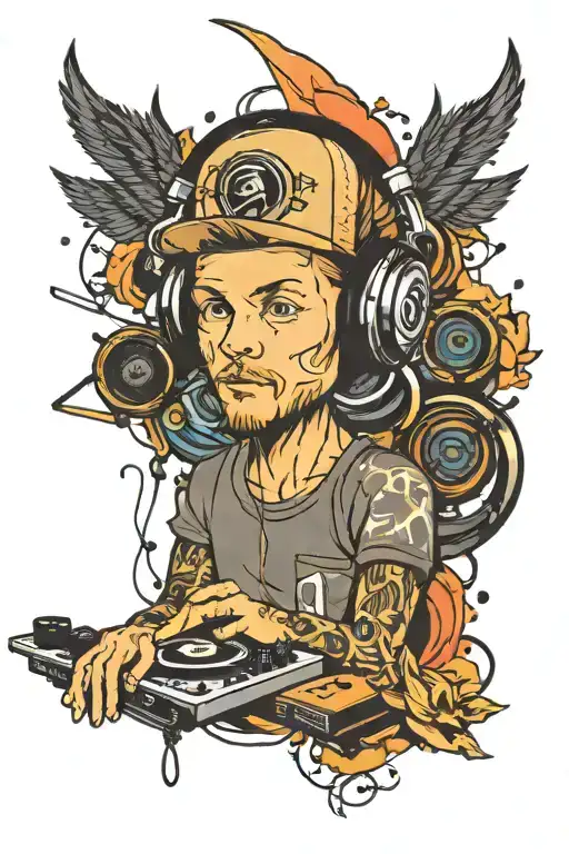 dj avicii edm music inspired tattoo tattoo design idea