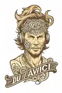 dj avicii logo with waves tattoo design idea