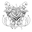 bleeding heart flower minimalist tattoo tattoo design idea