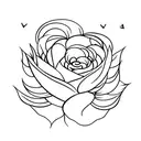 bleeding heart flower minimalist tattoo tattoo design idea