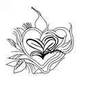 bleeding heart flower minimalist tattoo tattoo design idea