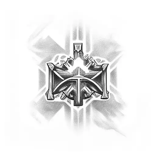 Cruz e Jesus tattoo design idea