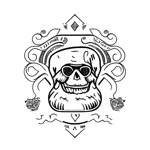 pint of beer with elements of love tattoo design idea