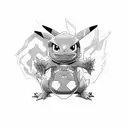 pokemon and digimon inspired tattoo design idea