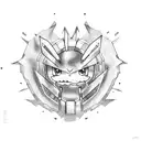 pokemon and digimon inspired tattoo design idea