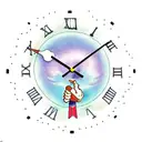 Clock and two men walking to heaven holding hands on with long hair one holding drum sticks and one holding a hammer tattoo design idea