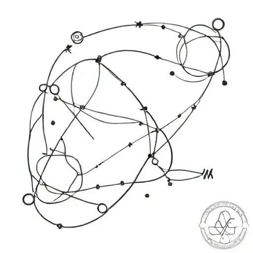 constellation of Leo, Aquarius and Gemini symbol intertwined tattoo design idea