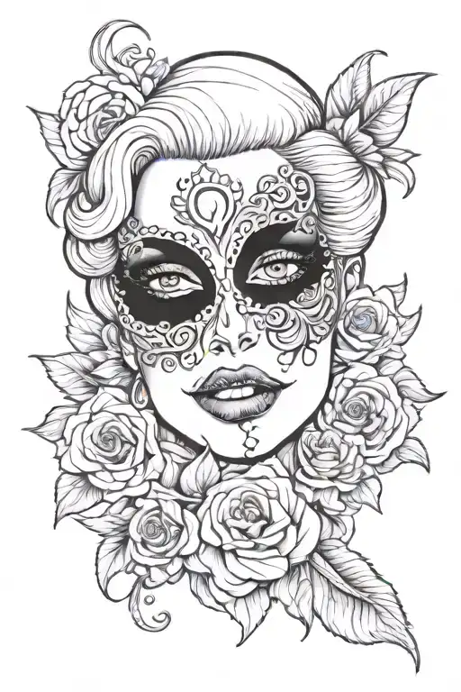 lady Gaga die with a smile  tattoo design idea