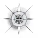 cross with compass  tattoo design idea