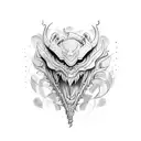 Huminilated monster tattoo design idea