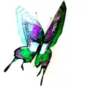 3d butterfly  tattoo design idea
