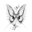 3d butterfly  tattoo design idea