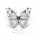 3d butterfly  tattoo design idea