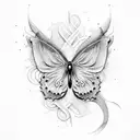 3d butterfly  tattoo design idea