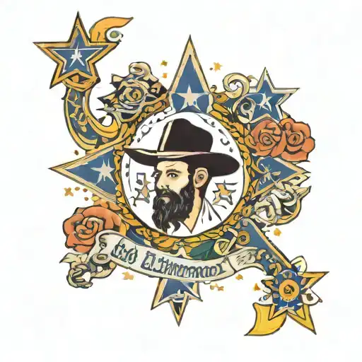 God surrounded by Dallas Cowboys players tattoo design idea