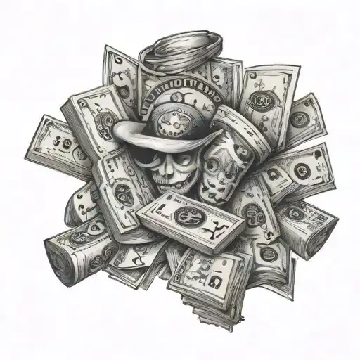 money gambling crime time  tattoo design idea