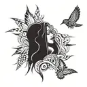 quote speak of her over my grave and watch how she brings me back to life. outdoor theme tattoo design idea