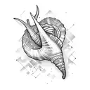 conch shell tattoo design idea