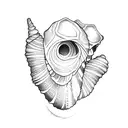 conch shell tattoo design idea