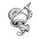 conch shell tattoo design idea