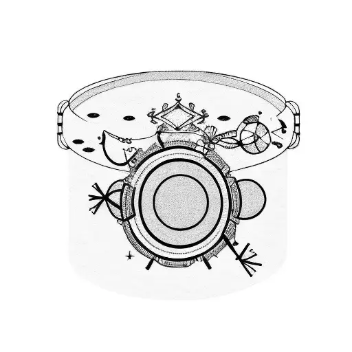 snare drum tattoo design idea
