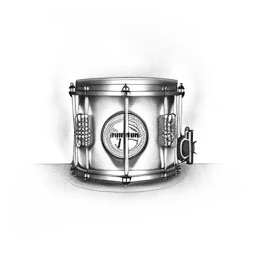 snare drum tattoo design idea