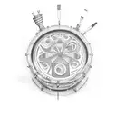 snare drum tattoo design idea