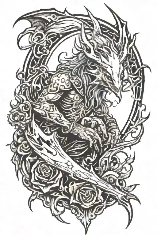 game bloodborn tattoo design idea