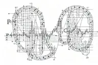 ECG with letter p and m   tattoo design idea