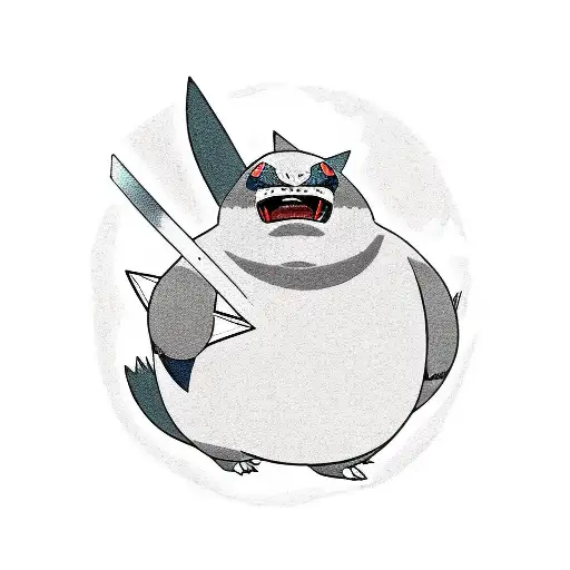 pokemon,  samurai, gengar, snorlax, sleeve tattoo design idea