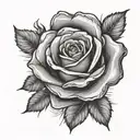 roses, clouds, quotes tattoo design idea