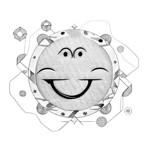 smiley face with 29/1/2023 tattoo design idea